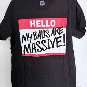 Black WWE The Miz Graphic T-Shirt with Bold Text